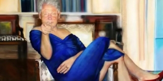 About That Painting of Bill Clinton in a Blue Dress